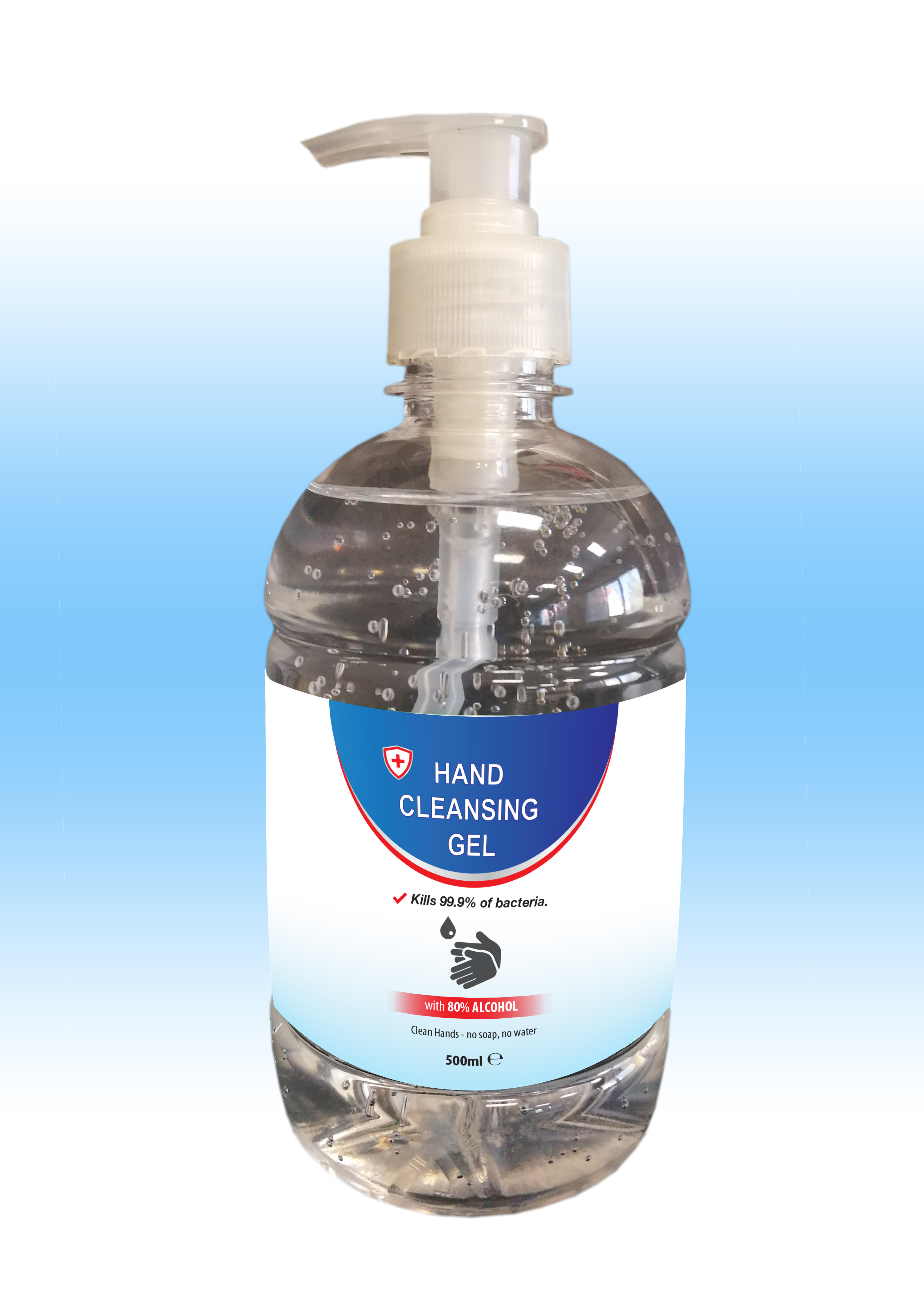 Hand Sanitiser Gel 500ml 80% Alcohol